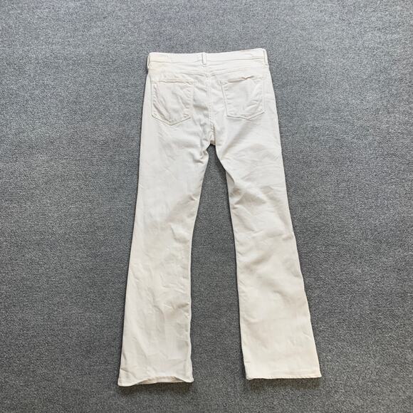 Frame Jeans Womens 29 White Denim Le High Flare Mid Rise 5 Pocket Stretch *READ - Picture 9 of 11